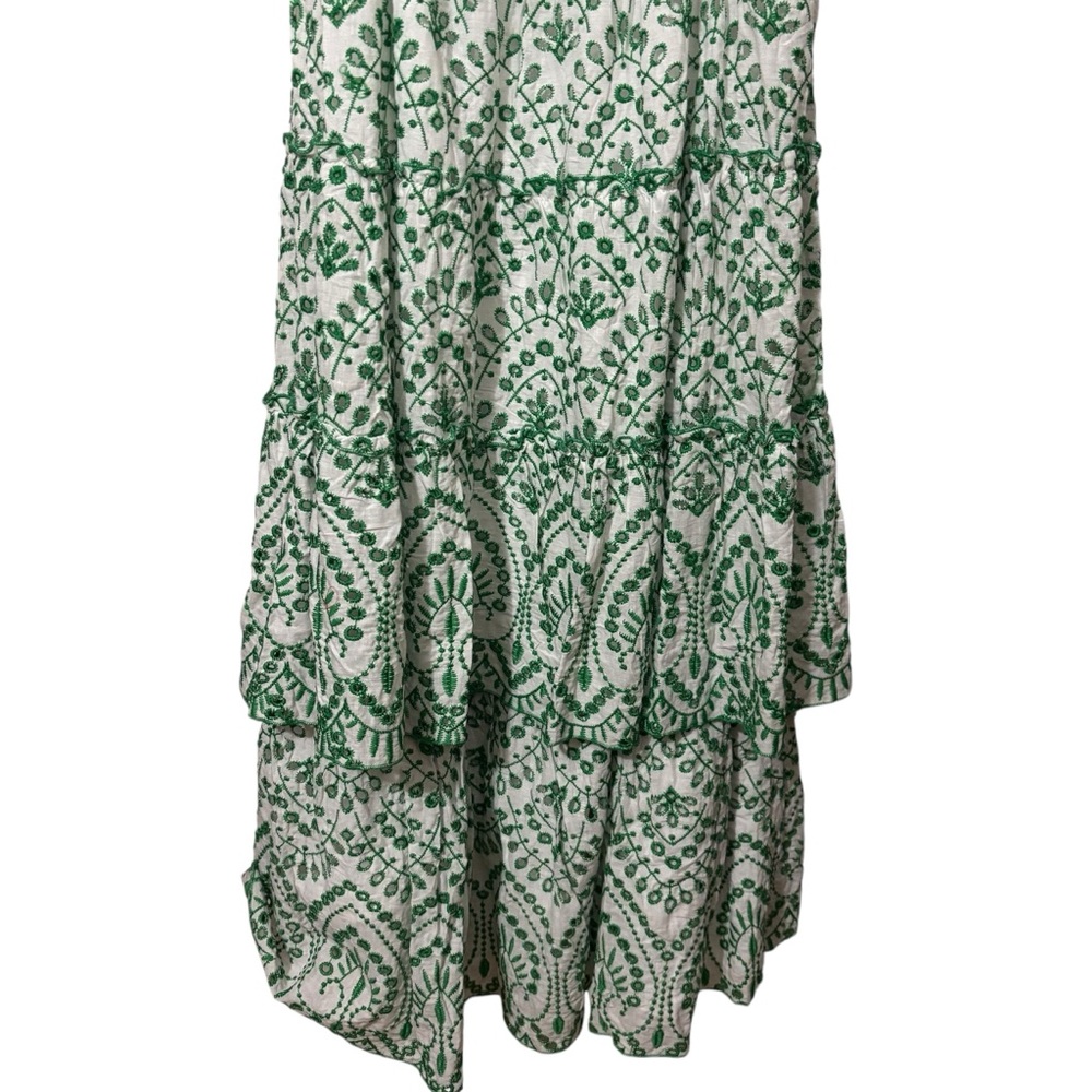 TCEC Green and White Eyelet Midi Dress - Picture 7 of 11